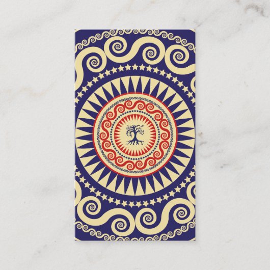 ステラの木の海軍および赤 名刺 (正面)