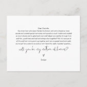 ステラは私の名誉ノートカードのマトロンになる ポストカード (裏面)