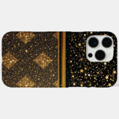 ステラエレガンス(グリッター-金ゴールド – レザー) Case-Mate iPhoneケース (裏面 (横))