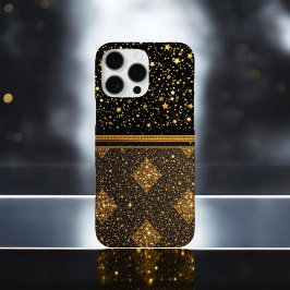 ステラエレガンス(グリッター-金ゴールド – レザー) iPhone 16 PRO MAXケース