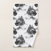 ステラザグレーキャット バスタオルセット (ハンドタオル)