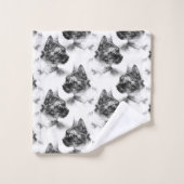 ステラザグレーキャット バスタオルセット (ウォッシュタオル)