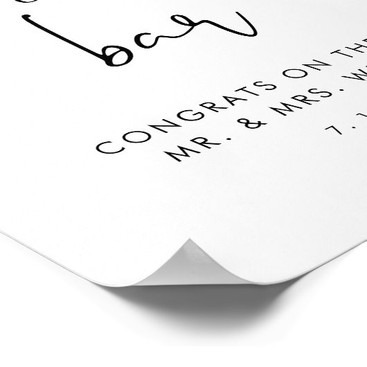 ステラシガーバー結婚のサイン ポスター (角)