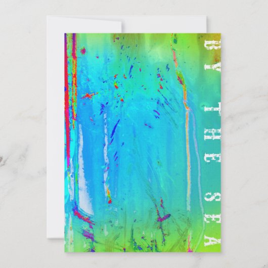 ステラダウンバイザシービーチパーティー誕生日 招待状 (裏面)