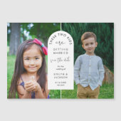 ステラチャイルドフォトセーブ・ザ・デート案内 マグネット招待状 (正面)