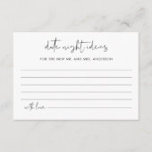 ステラデイトナイトアイディアブライダルシャワーカード エンクロージャーカード (正面)