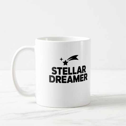 ステラドリーマーマグ – 射撃、 発砲スターコズミック コーヒーマグカップ (左)