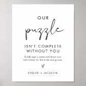 ステラパズル結婚ズゲストブックサイン ポスター (正面)