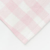 ステラパーソナライズされたベビーガール子供部屋ボウ&ギンガム フリースブランケット (角)