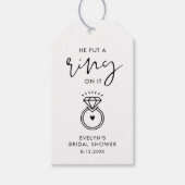 ステラヘーハイオンリングや輪ブライダルシャワーメッセージカード ギフトタグ (正面)