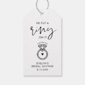 ステラヘーハイオンリングや輪ブライダルシャワーメッセージカード ギフトタグ (裏面)