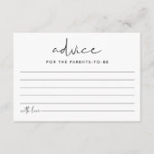 ステラベビーシャワーアドバイスカード エンクロージャーカード (正面)