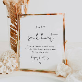 ステラベビー靴下狩りベビーシャワーゲームサイン ポスター