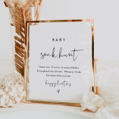 ステラベビー靴下狩りベビーシャワーゲームサイン ポスター