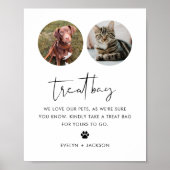 ステラペットトリートバッグ、ドッグビスケットバー結婚ズサイン ポスター (正面)