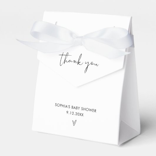 ステラモダンミニマリスト赤ちゃんシャワー フェイバーボックス (正面サイド)