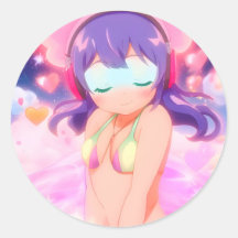 ステラルグルーブあゆみラウンドステッカー#02