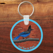 ステラーズジェイオンインナー樺の木樹皮 キーホルダー (正面)