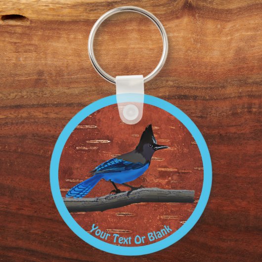 ステラーズジェイオンインナー樺の木樹皮 キーホルダー (正面)