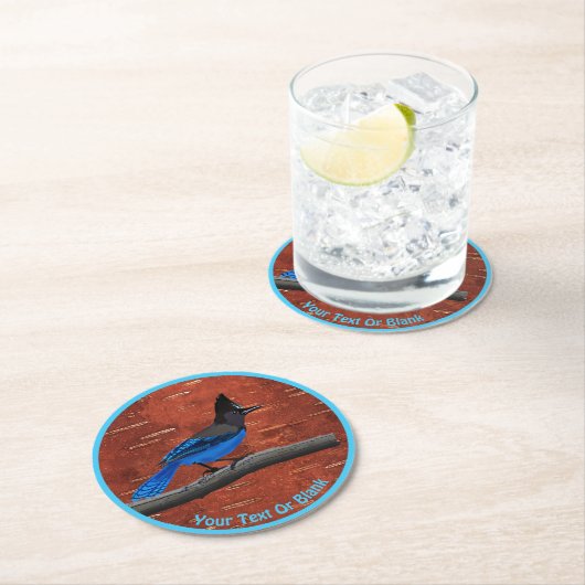 ステラーズジェイオンインナー樺の木樹皮 ラウンドペーパーコースター (インサイチュ)