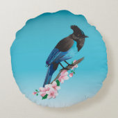 ステラーズジェイ丸い枕 ラウンドクッション (裏面)