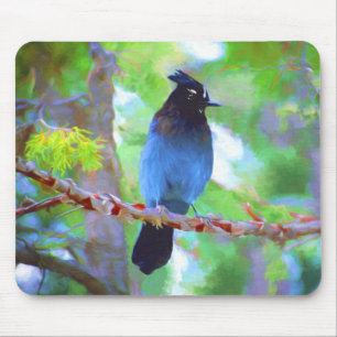 ステラーズジェイ絵画ズ – Bird Artオリジナル マウスパッド