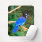 ステラーズジェイ絵画ズ – Bird Artオリジナル マウスパッド (マウス)