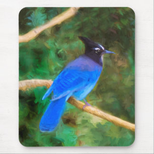 ステラーズジェイ絵画ズ – Bird Artオリジナル マウスパッド