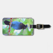 ステラーズジェイ絵画ズ – Bird Artオリジナル ラゲッジタグ (正面横)