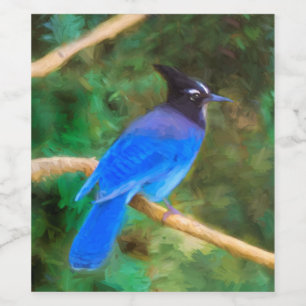 ステラーズジェイ絵画ズ – Bird Artオリジナル ワインラベル