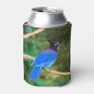 ステラーズジェイ絵画ズ – Bird Artオリジナル 缶クーラー
