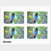 ステラーズジェイ絵画ズ – Bird Artオリジナル 長方形シール (シート)