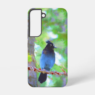 ステラーズジェイ絵画ズ – Bird Artオリジナル Samsung Galaxy S22ケース