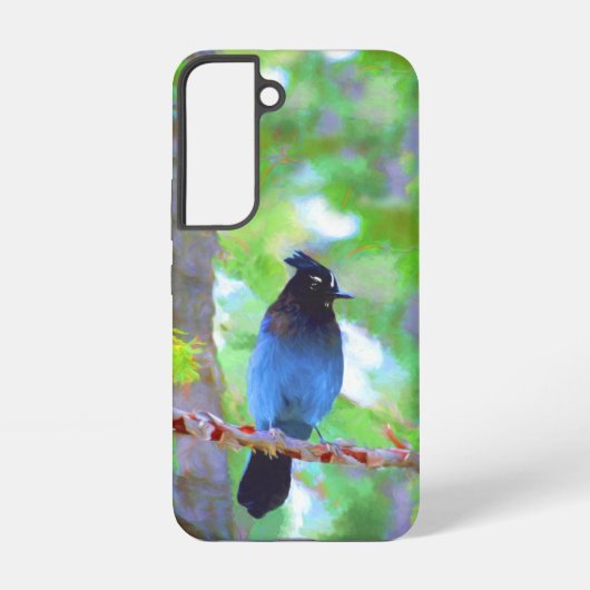 ステラーズジェイ絵画ズ – Bird Artオリジナル Samsung Galaxyケース (裏面)