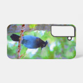 ステラーズジェイ絵画ズ – Bird Artオリジナル Samsung Galaxyケース (裏面横)