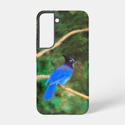 ステラーズジェイ絵画ズ – Bird Artオリジナル Samsung Galaxyケース (裏面)