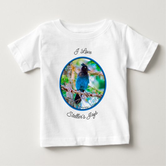 ステラーズジェイ – オリジナル写真 ベビーTシャツ (正面)