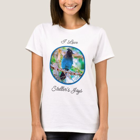 ステラーズジェイ – オリジナル写真 Tシャツ (正面)