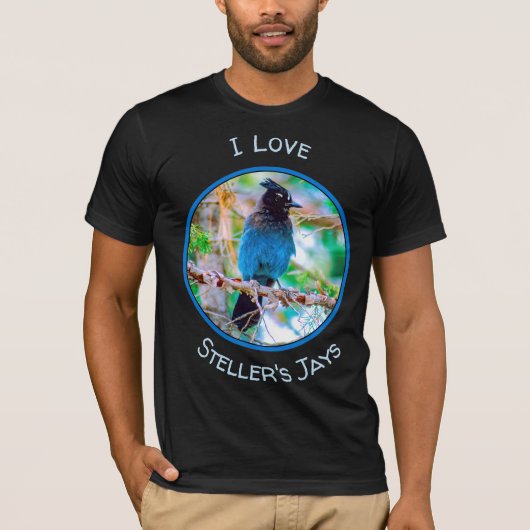ステラーズジェイ – オリジナル写真 Tシャツ (正面)