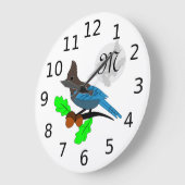 ステラーブルージェイモノグラム ラージ壁時計 (傾斜)