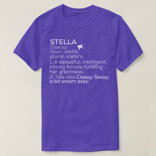 ステラ名ステラ定義ステラ女性名S Tシャツ (デザイン正面)