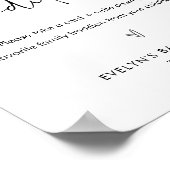 ステラ家族の伝統ベビーシャワーのサイン ポスター (角)