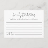 ステラ家族の伝統ベビーシャワーカード エンクロージャーカード (正面)