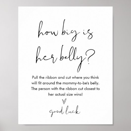 ステラ彼女の腹の赤ちゃんシャワーのゲームの大きさ ポスター (正面)