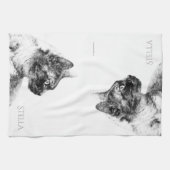 ステラ素晴らしザグレーキャットワンネ素晴らしリン キッチンタオル (横)