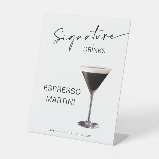 ステラ結婚のエスプレッソカクテルマルティーニバー標識 台座サイン (正面)