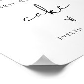 ステラ結婚のケーキのデザートサイン ポスター (角)