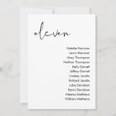 ステラ結婚のシーティングカード – テーブル11 招待状 (正面)