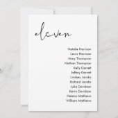 ステラ結婚のシーティングカード – テーブル11 招待状 (裏面)