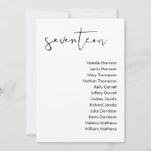 ステラ結婚のシーティングカード – テーブル17 招待状 (正面)